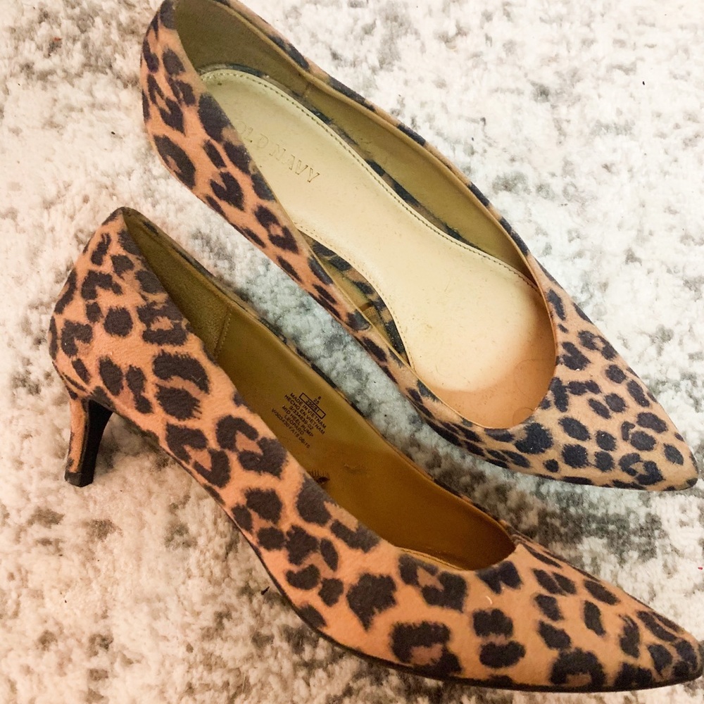 Cheetah kitten heels